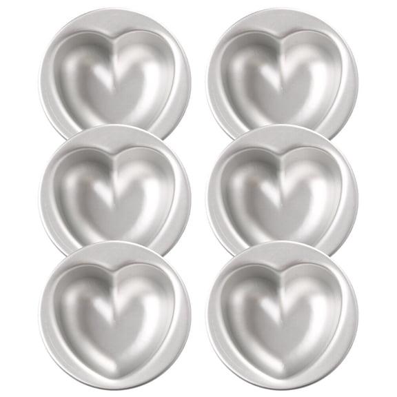 6 pcs Heart Shaped Cake Pans Baking Cake Pan Nonstick Cake Pan for Valentine's Day