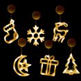 thumbnail image 1 of 6 pcs LED Christmas Window Lights Silhouette Decoration Lighted Bell-Tree-Reindeer-Snowflake-Star Battery Operated with Suction Cup, 1 of 5
