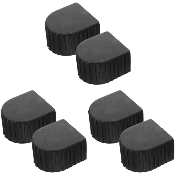 LABSERRON Ladder End Caps Plastic Black for Safety and Protection 6Pcs