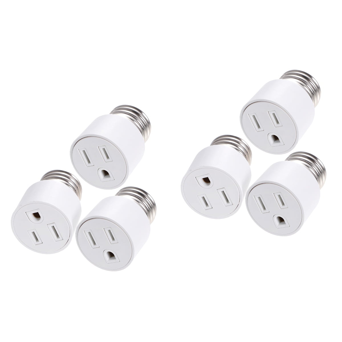 6 pcs Light Bulb Socket Outlet Adapter E26 Light Socket Outlet To 3