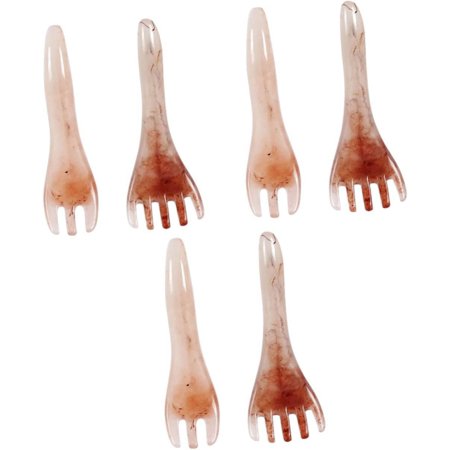6 pcs Massage Deep Guasha Multi- Resin Scraper Physical Scraping Head Manual Tools Massager Acupoint Point Hair Body Board Handheld Scalp Functional Spa