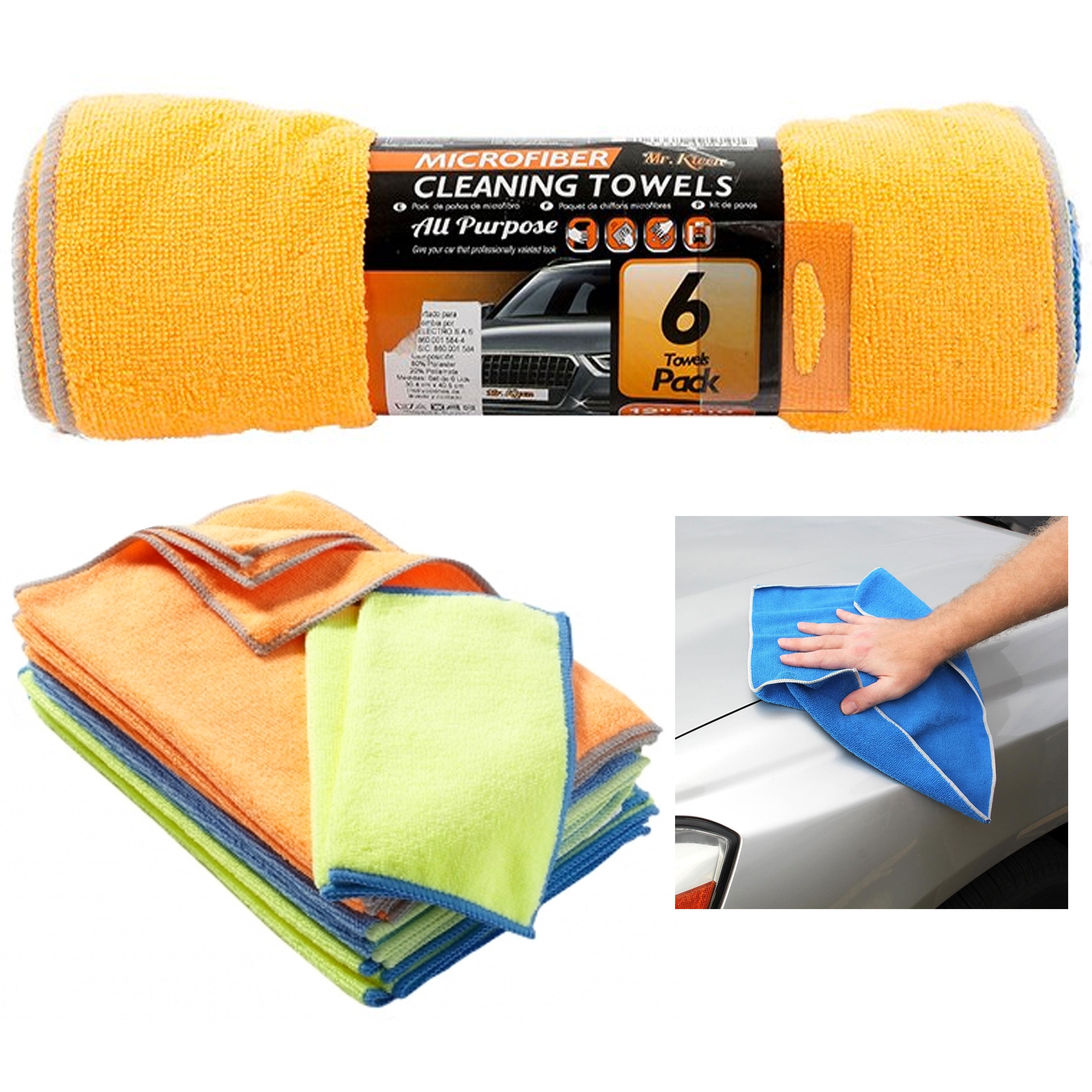 3/5/10 PACK 16x16 Inch Versatile Microfiber Cleaning Towel Blue Car  Polishing Cloth High-Absorbent for Car House Kitchen Window - AliExpress