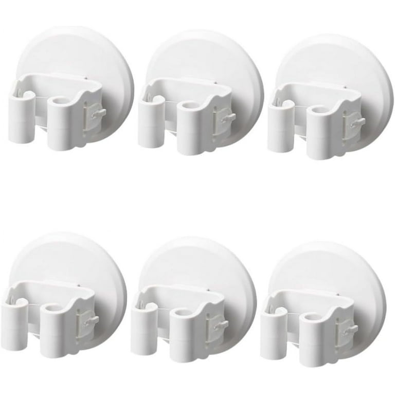 6 pcs Plastic Hooks for Hanging Broom Holder Suction Cup clamp mop