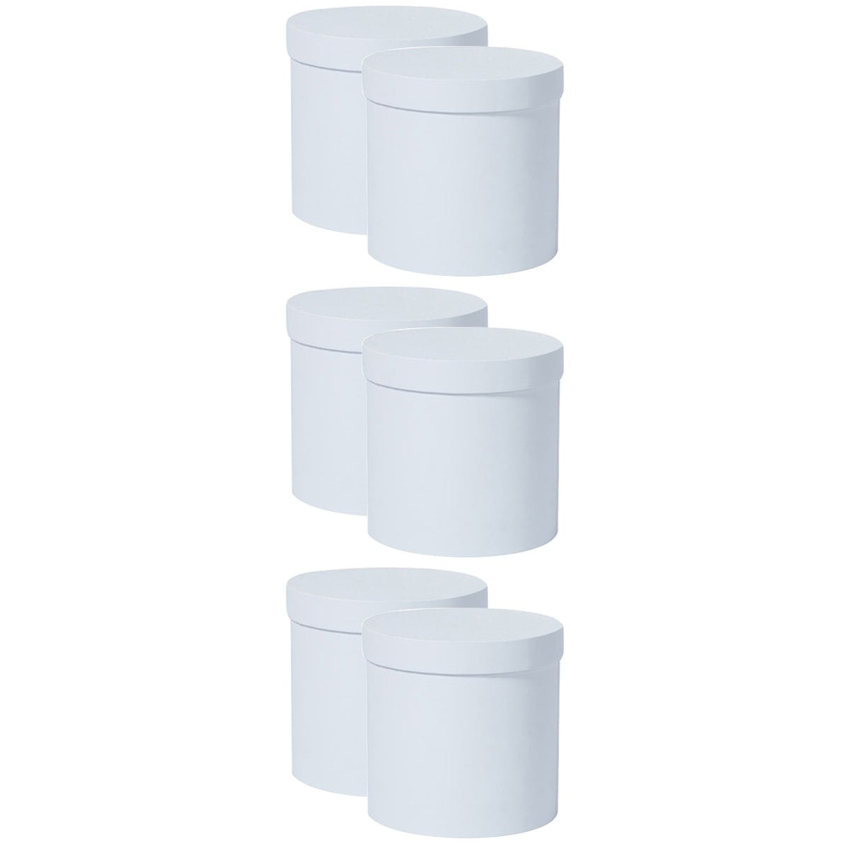 6 pcs  Round Flower Boxes  Present Cardboard Cylinder Flower Packaging Buckets