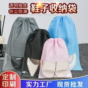 6 pcs Shoe Drawstring Storage Bags Travel Shoe Bags Portable Shoes Dust Bags with Clear Windows