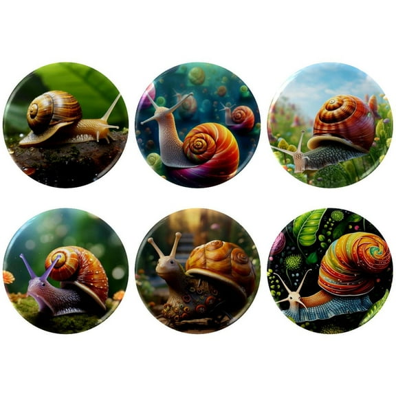 6 pcs Snail Political Campaign Buttons for Women Men