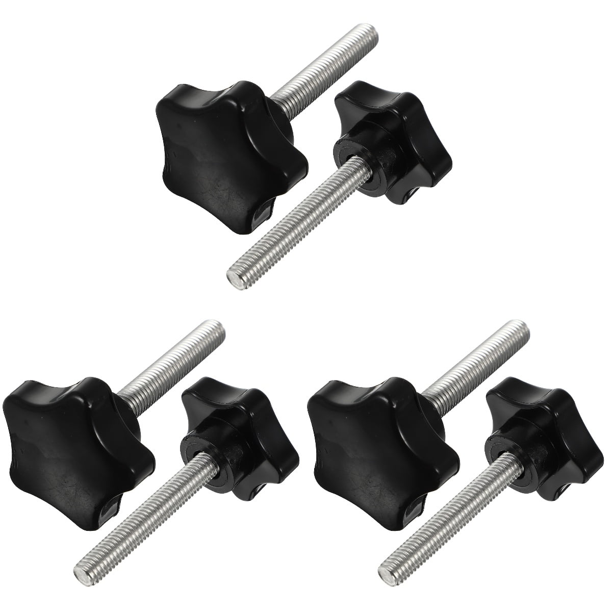 6 pcs Star Hand Knob Tightening Screw Clamping Screw Knob Star Knobs