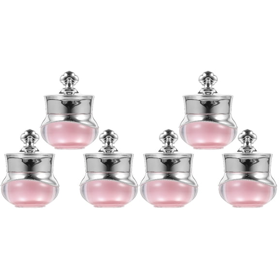 6 Pack Travel Size Refillable Cream Jars with Lids, Small Empty 5 Gram Containers for Lotion, Balm, Skincare