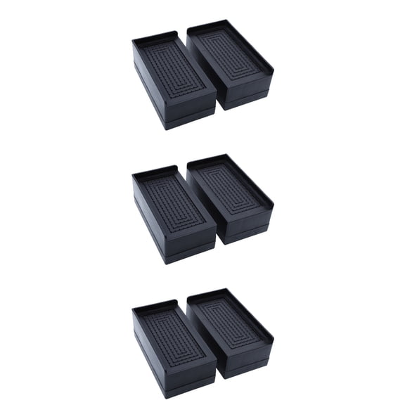 MERRYHAPY 6-Pack Black Non- Shock Absorbing Pads for Washing Machine Furniture and Stability