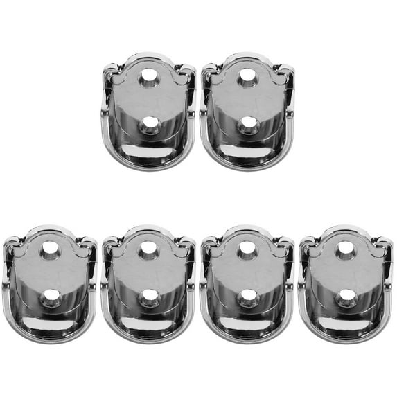 6 pcs Zinc Alloy Closet Rod Brackets U-shaped Closet Rod Holder Flange Rod Support