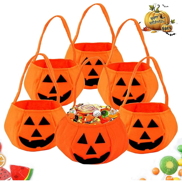 6 pcs halloween pumpkin bag 3D pumpkin bag