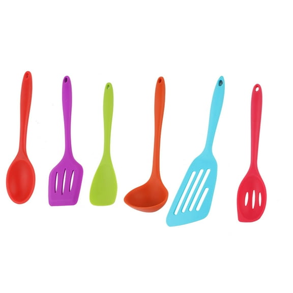 6-piece Food Grade Cooking Tool Kit Premium Non-stick Silicone Kitchen Utensils Set