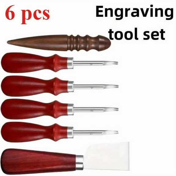 6-piece Leather Carving Craft Set, Including 1 Polishing Machine, 1 Cutting Knife, 4 Edge Trimmers (1.5mm, 1.2mm, 1.0mm, 0.8mm), Suitable For Leather Bags, Wallets, Belts, And Leather Shoes