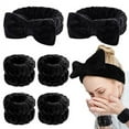 6piece Set Spa Wash Practical Bracelet Headband Plush Fashion Hair