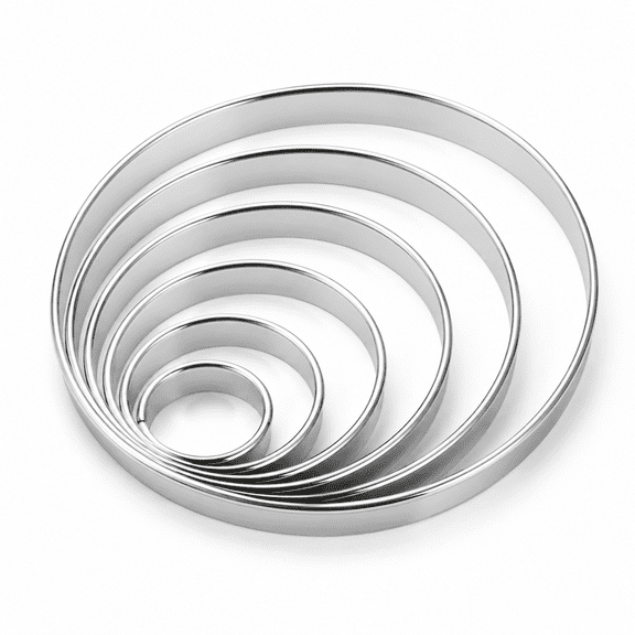 6-piece Stainless Steel Cookie & Baking Set for Biscuits, Burgers, and Pottery