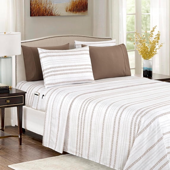 Ultra Soft High Quality Adult/Teen Microfiber Bed Sheet Set, Wrinkle Resistant 6-Piece Floral Bed Sheet Set, Queen, Traci Linen