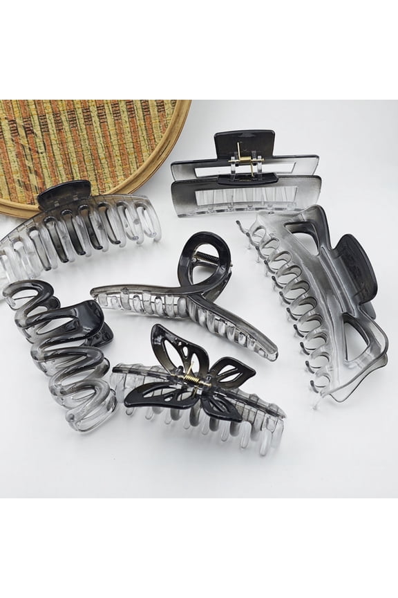 6-piece hair claw clip with super large anti slip large matte chin butterfly clip, suitable for women with thick long curly hair, female gift