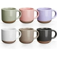 thumbnail image 1 of Color Ceramic Mini Espresso Cups Set of 6, 5 oz Expresso Mugs with Handle, Porcelain Coffee Mug Cups, Modern Style Cups, Microwave Dishwasher Safe Suit for Espresso Machine, 1 of 5