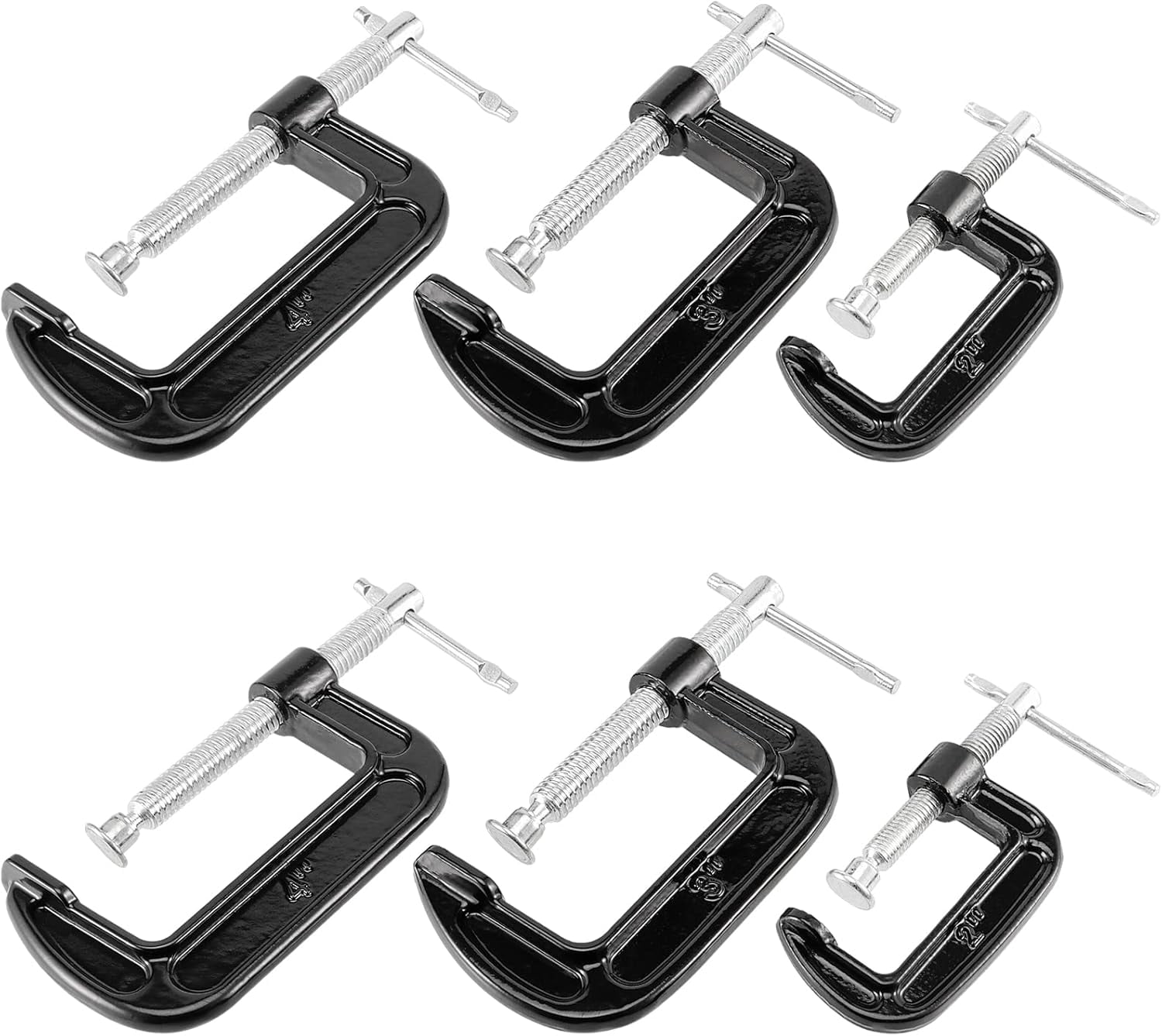 6-piece set of 3 sizes type clamp set, 2