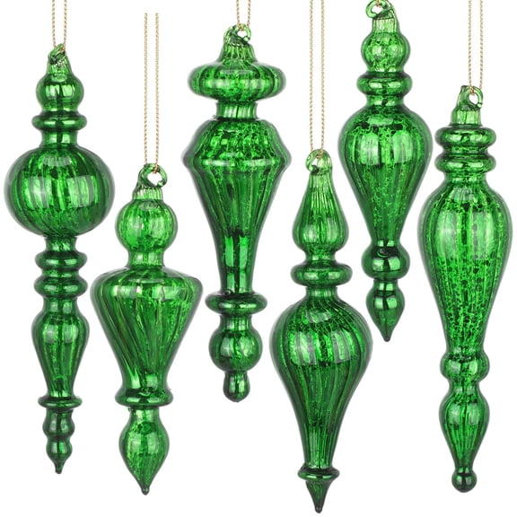 6-piece set of crystal glass decorative balls for Christmas, large hanging Christmas ornaments, Christmas tree decorations, holiday decorations
