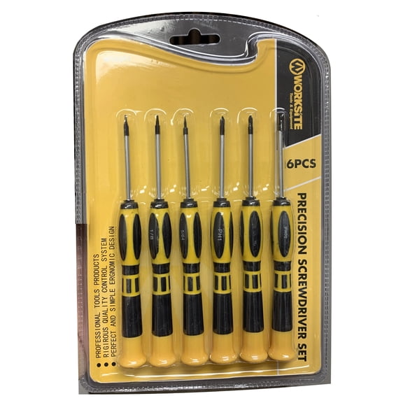 6 pieces Precision Screwdriver Set Professional Worksite WT8091 Slotted PH Tool