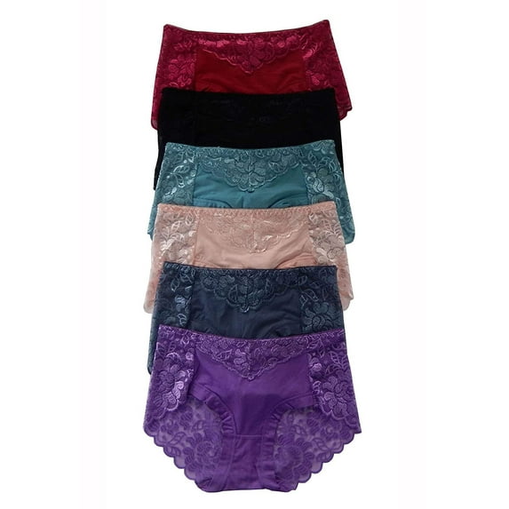 6 pieces Underwear Basic Women Bikini Panty S-XL (Small)