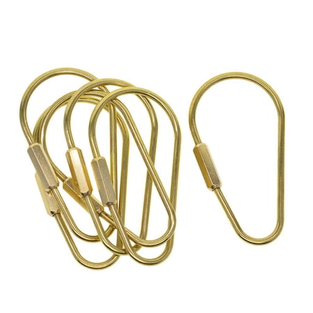 6 pieces brass locking carabiner clasp key clips 75x40mm