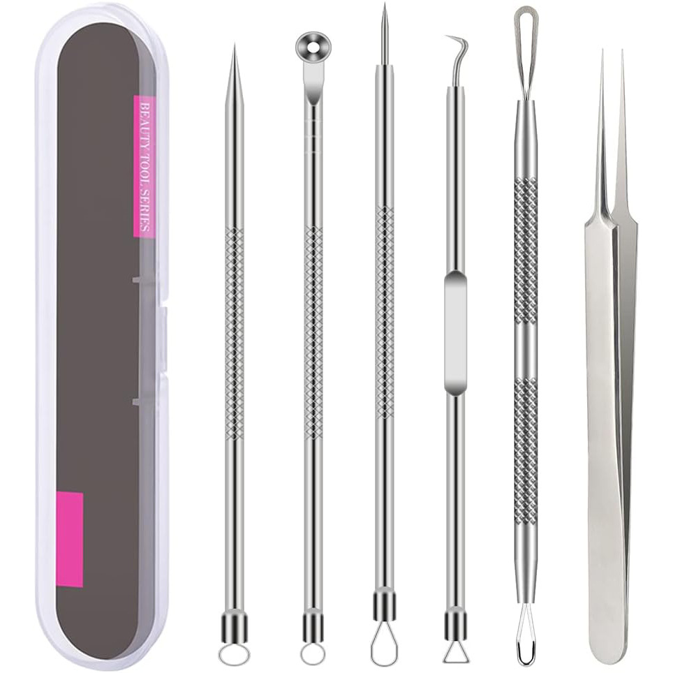 6 pieces of blackhead acne removal needle tool suit removal treatment