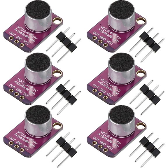 6 pieces of capacitive microphone amplifier module 4466 adjustable gain blue split board