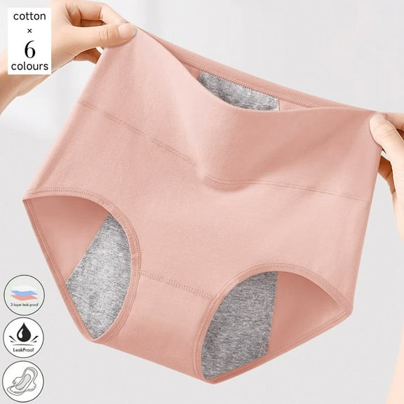 6 pieces of women's menstrual underwear, postpartum and teenage menstrual underwear, briefs