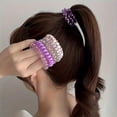 6 pieces per package mixed color high elastic spiral hair band, gradual ...