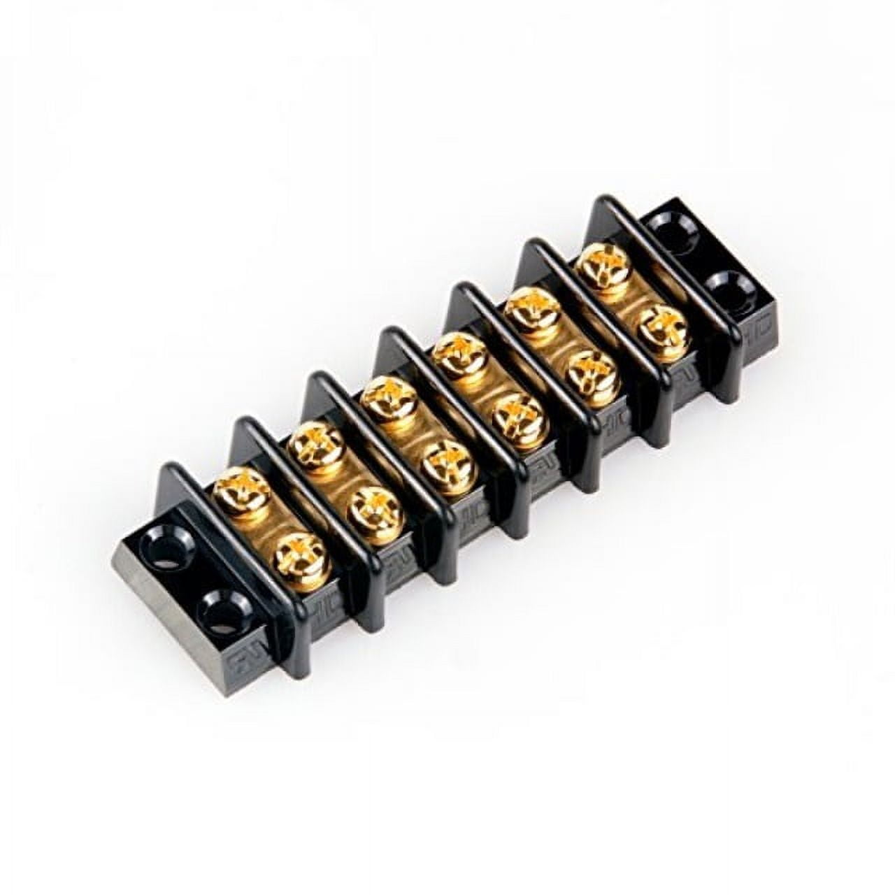 6 position hd 20a wire connecor screw barrier gold terminal strip