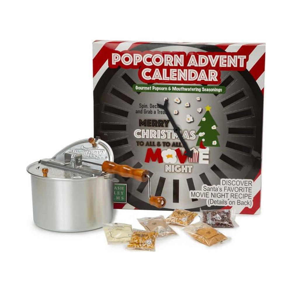 6 qt. Aluminum Stovetop Popcorn Popper with Santa's Secret Popcorn