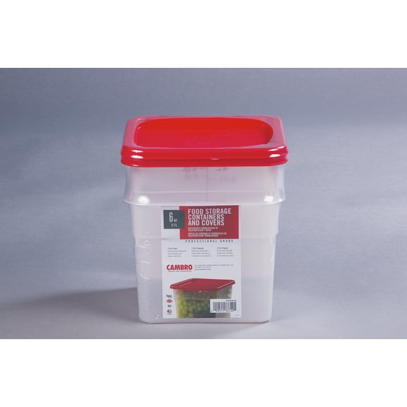 6 qt. Square Translucent Container/Lid - Shrink Pack 2