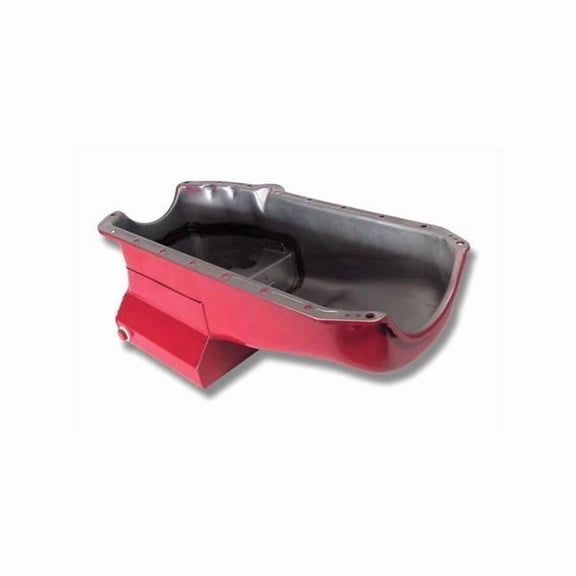 6 qt Street Oil Pan with Kick, Orange for Big Block Chevrolet