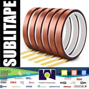 6 rolls Heat resistant Tapes Sublimation Press Transfer Thermal Tape 4mm*30m