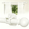thumbnail image 1 of 48"-84" No-Drill Adjustable Curtain Rod – 5 Brackets, Perfect for Living Room & Bedroom, 1 of 8