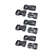 6 set 3/4 Generic Release Buckle,Plastic Quick Side,Double Adjustable Seamless Release Clips for Luggage Strap Replacement,Backpack Buckle Replacement