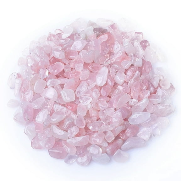 6 set Natural Rose Quartz Tumbled Chips for Home Crafts Projects and Flower Pot Fish Tank Decoration 3~5mm