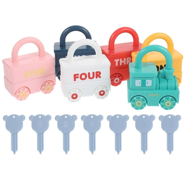 6 set of Kids Unlock Toy Number Matching Lock and Key Toy Preschool
