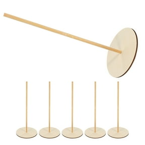 6-Pack Wooden Donut Stand Holders Reusable Doughnut Display Racks Dessert Stands for Bakery Party or Home Use