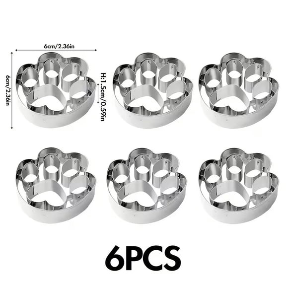 6-shaped Cookie Biscuit Cutters mold, stainless steel Chocolate Candy Molds, candy, cube, pastry baking, super cute Cookie Biscuit Cutters mold