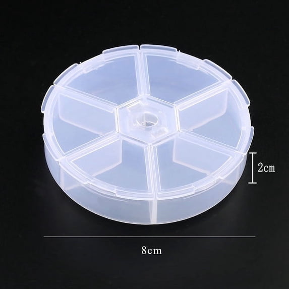 Adjustable Jewelry Necklace Transparent Storage Box Case Holder Craft Organizer Beads Jewelry Container 6 Slots