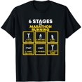 thumbnail image 1 of 6 stages of the marathon run for runners and for winners T-Shirt men and women can wear, black, white, gifts, 1 of 4