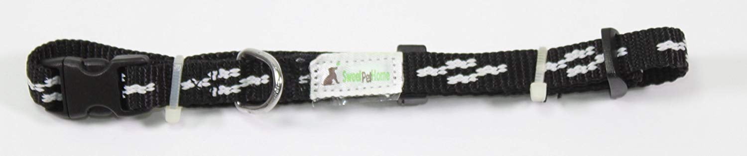 6" to 10" Inch Adjustable Solid Cross Nylon Collar for Small Sized Dogs