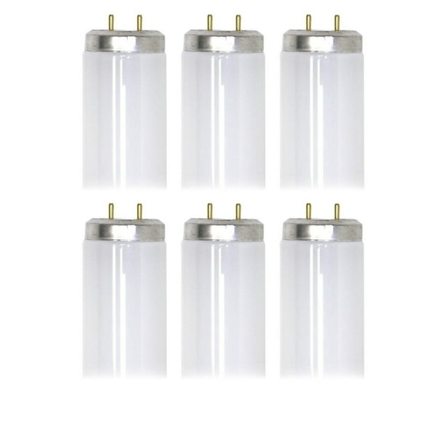 (6 tubes) GE 80081 - F25T12/SP35/RS/WM/ECO Straight T12 Fluorescent Tube Light Bulb 36 inch, watt miser, rapid start Ecolux fluorescent tube