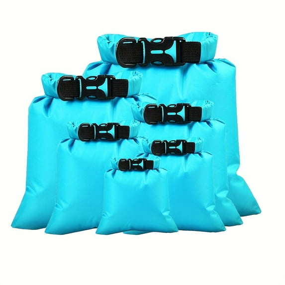 6 waterproof dry bags, ultimate dry bags, lightweight outdoor dry bags, colorful dry bags, suitable for kayaking, hiking, rafting, boating, camping, swimming, travel (50.72 oz, 84.54 oz, 101.44 oz,