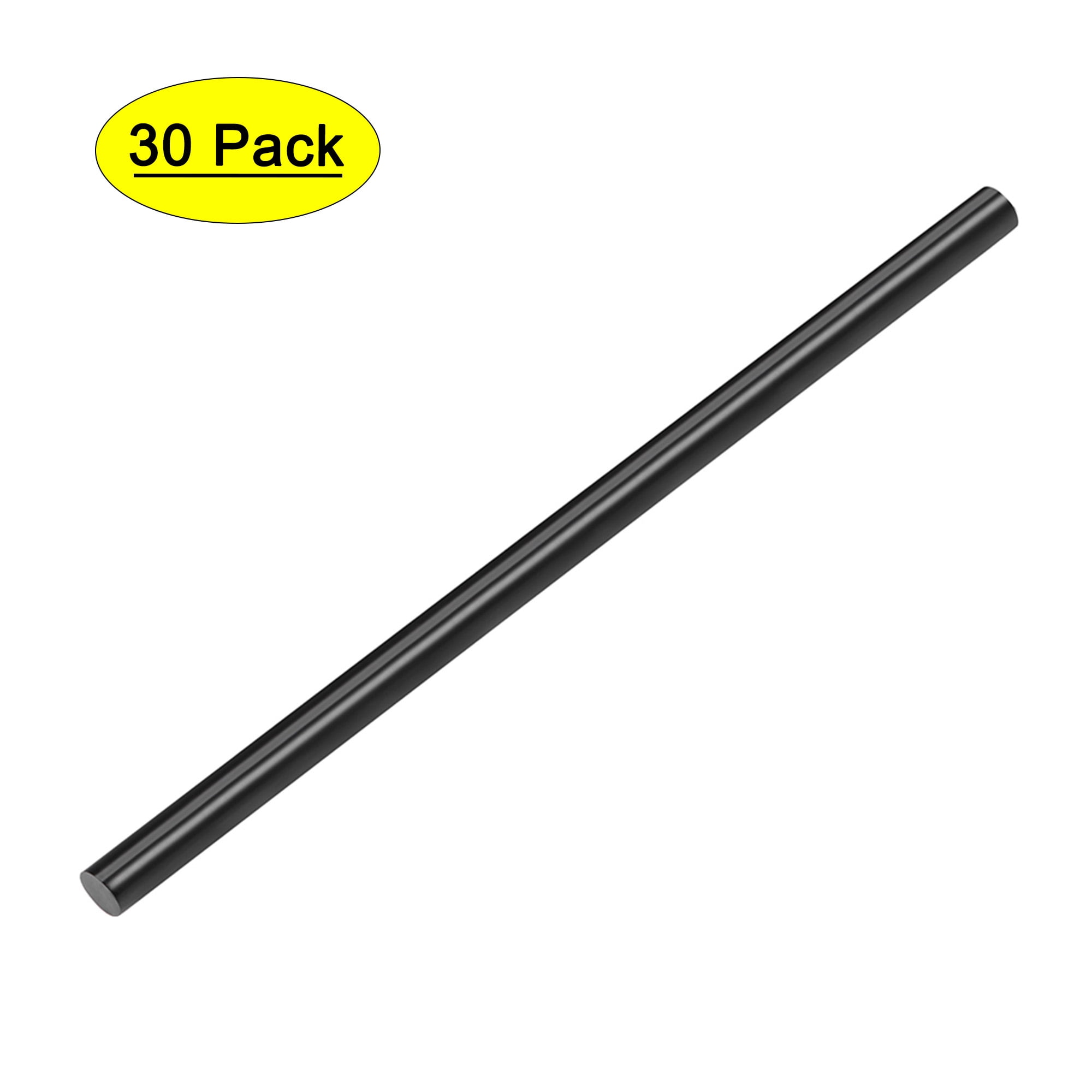 6" x 0.27" Black Mini Hot Glue Gun Sticks for Glue Gun 30 Pack