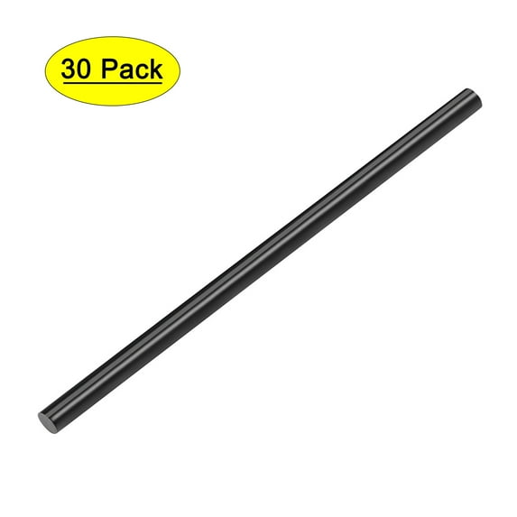 6" x 0.27" Black Mini Hot Glue Gun Sticks for Glue Gun 30 Pack