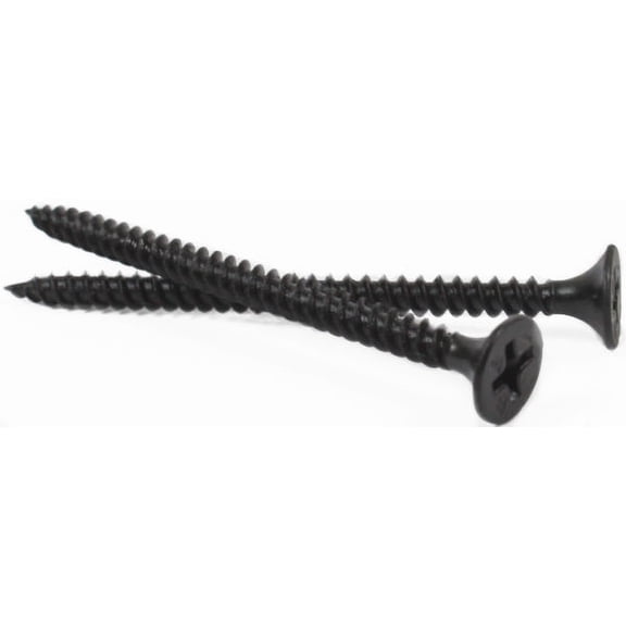 #6 x 1 1/2" Fine Drywall Screws / Phillips / Bugle Head / Steel / Black Phos - 5000 Piece Carton